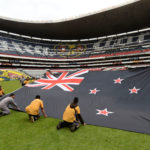 The New Zealand flag at the Estadio Azteca